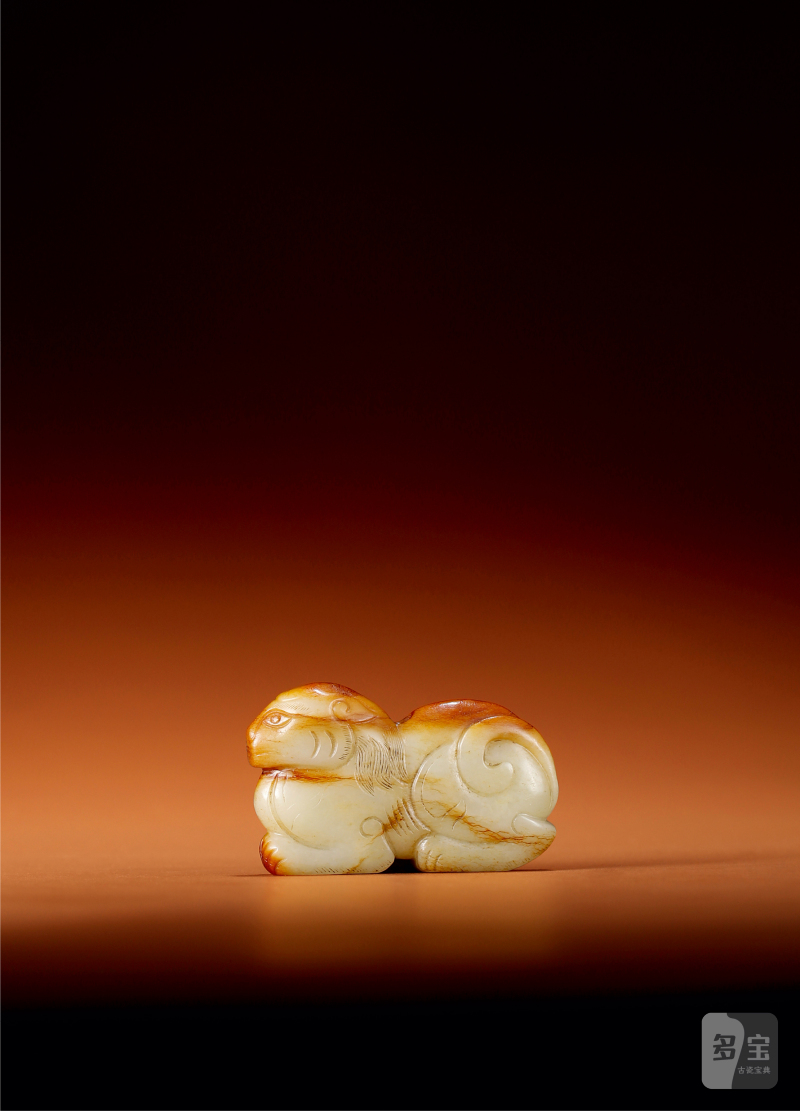明·玉受沁瑞兽挂饰